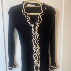 Anne Fontaine Black and White Cardigan